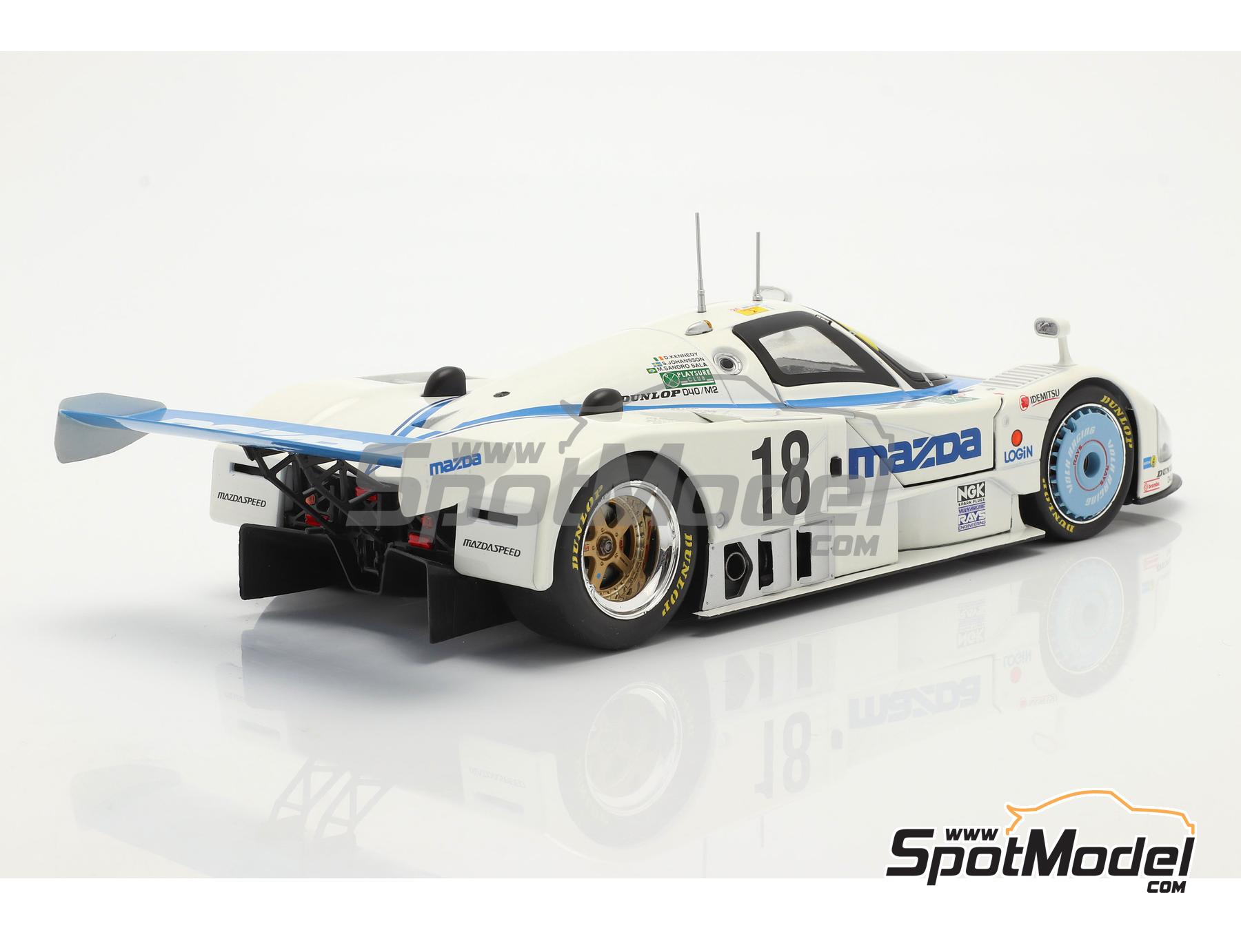 Mazda 787B Mazdaspeed Team sponsored by NGK Rays - 24 Hours Le Mans 1991.  Diecast model car in 1/18 scale manufactured by Classic Model Replicars (ref